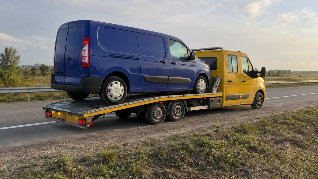 Pomoc drogowa przy drodze ekspresowej S19 w okolicy Krosna