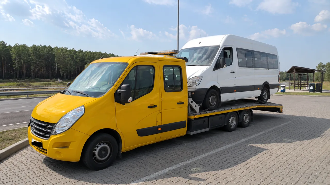 Transport minibusa na lawecie – Krosno