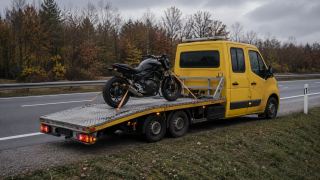 Motocykl przygotowany do transportu – Krosno