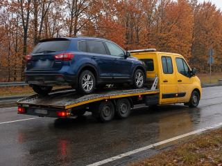 Transport SUV-a jesienią – Krosno